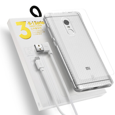 

Высокое качество ТПУ чехол для Meizu Pro 6s Мягкий Anti-shock Super Clear TPU Case + Закаленная пленка + USB Зарядный кабель