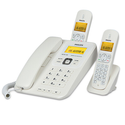 

Philips PHILIPS DCTG182 a drag two pairs of hands-free call mute cordless telephone landline phone machine mother phone phone white