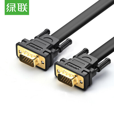 

Зеленый (UGREEN) VGA линия vga3 + 6 для общественных работ линия проектор линия компьютер монитор кабель ноутбук телевизор HD видео кабель плоская линия 2 метра 11666
