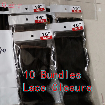 

8A Brazilian Lace Closure Straight Middle Free Three Part Closures Natural Color 10 Pcs Brazilian Virgin Hair Closure Wholesale