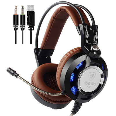 

Wolf Bo Wang (NUBWO) K6 computer / mobile phone / game headset K song wearing heavy subwoofer with microphone voice black