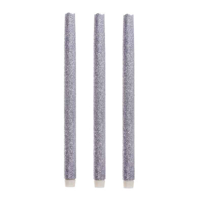 

12 Inches Melted Led Taper Candles with TimerBattery OperatedPack of3