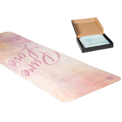 

Yiyi 1mm natural rubber yoga mats thin&foldable widening 66cm double-sided non-slip sports fitness pad dandelion