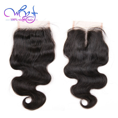 

WYF Brazilian Body Wave Lace Closure 4x4 Hot Selling Virgin Brazilian Hair Closure 100% Human Hair Closure With Bleached Knots