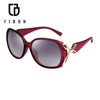 

YIDUN 2265 UV protection fashion sunglasses womens polarized trend big box ladies sunglasses milk tea color