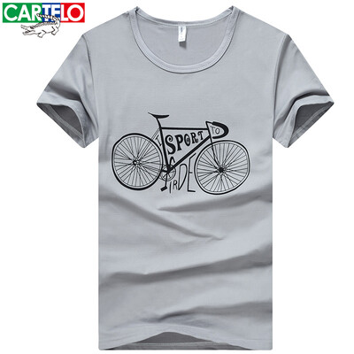 

Cartelo (Cartelo) с короткими рукавами футболки мужской Корейский бизнес случайный мужской круглый шею комфортно 17030KET21 черный XL