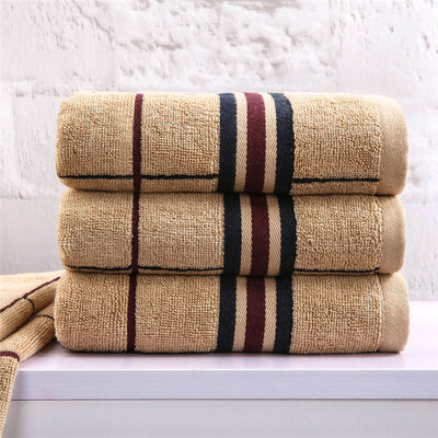 

Xin brand towel home textiles British grid cotton senior towel beige 70 140cm