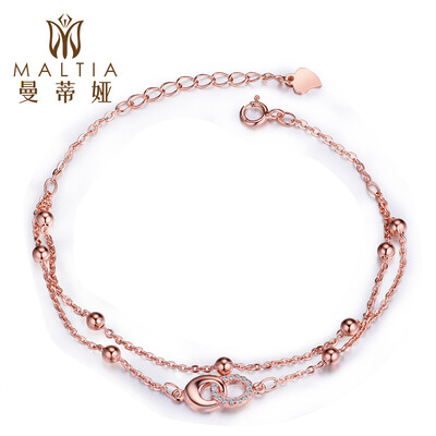 

Maltia 925 серебряный красный канат пара браслет