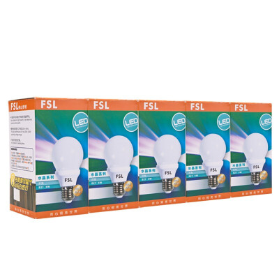 

Jingdong supermarket] Foshan lighting (FSL) LED energy-saving light bulbs 5W big mouth E27 day spokes 6500K crystal series 5