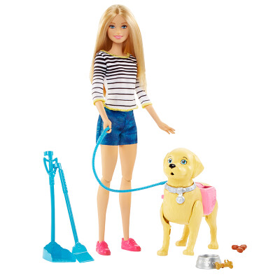 

Barbie girl doll toy doggy DWJ68