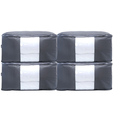 

Space gifted nonwoven fabric storage bag visible quilts finishing bag large 4 fitted with gray