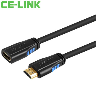 

CE-LINK HDMI20 HD extension cable 2 meters male to female cable support 4K 2K computer HDTV monitor projector line extension cord black 2897
