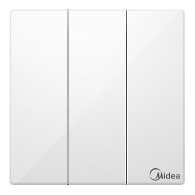 

Midea (Midea) switch panel three three open single control Ya white 86 no border