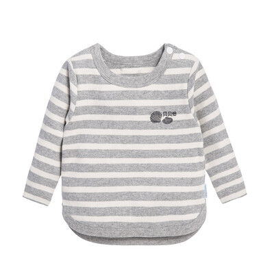 

Beibei Yi Bornbay autumn children&39s clothing men&women baby navy striped long-sleeved T-shirt shirt 153S094 gray gray 66cm