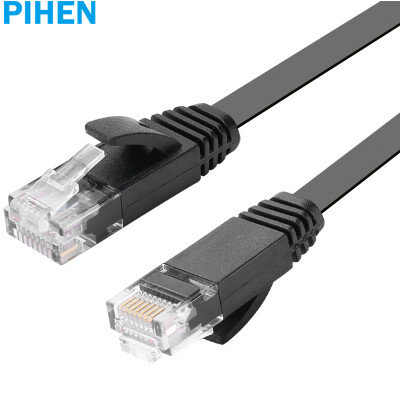 

PIHEN) PH-WXT002 RJ45 cable connector lightning protection network through the head network cable connector two-way first class 6 class 7 network cable extension metal black