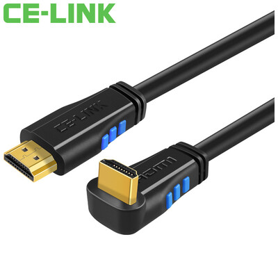 

CE-LINK HDMI cable version 20 1 meter high-definition cable version 20 elbow bending computer high-definition TV monitor projector line support 4K 2K black 2887