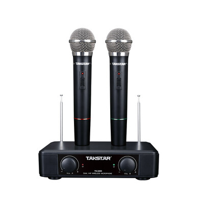 

Victory TAKSTAR TS-2200 Wireless Microphone Microphone One V 2 V Family KTV Conference Stage Dual Handheld Microphone Cost-effective Classic Black