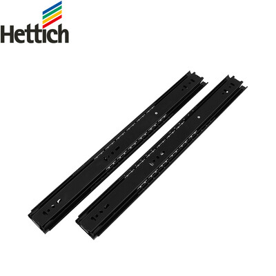 

Hettich drawer track slide rails locker cabinets three rails rail chute quietly thickened 16-inch black a pair of two