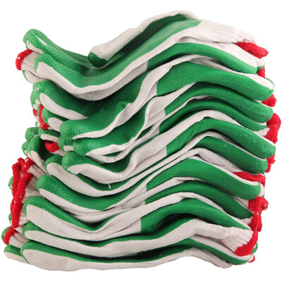 

New Yue Chang Hui labor insurance gloves thickening wear-resistant dipped gloves line gloves coated gloves anti-skid site work gloves 5 vice green B11405