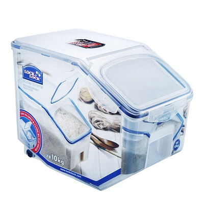 

Lock & lock Barrel 12 liters can hold 10kg rice with pulley gift rice spoon HPL510