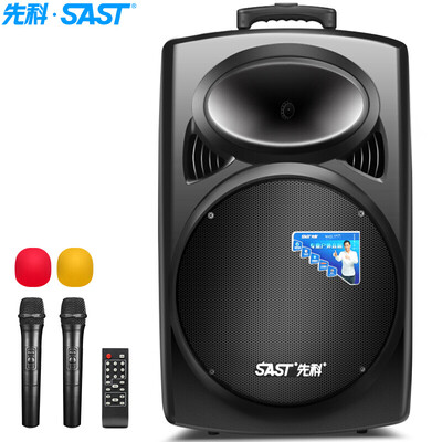 

Yushchenko SAST SD-15A 15-inch square dance outdoor audio rod mobile high power audio with microphone portable microphone wireless microphone black