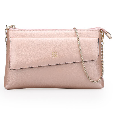 

Red Valley HONGU Women&39s Handbag Korean version of the first layer of leather wallet wild chain package H40102923 pink