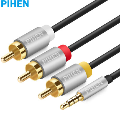 

PIHEN PH-SPX027 AV cable composite audio&video cable 35mm audio cable one minute three for millet box music TV nut projector 2 meters