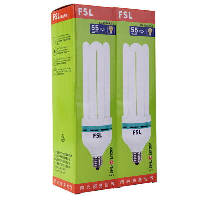 

Jingdong Supermarket] Foshan lighting T5 energy-saving lamps 4U-55W-E27 on the weather 2 sets