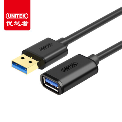 

Преимущества (UNITEK) USB-удлинитель 2 м USB3.0 мужской на женский кабель для передачи данных беспроводная сетевая карта клавиатура мышь компьютер u диск интерфейс удлинительный кабель черный Y-C459BBK