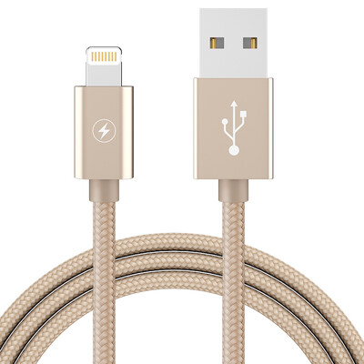 

BIAZE MFi certified Apple 876 data cable 1 m gold mobile phone charger power cord iPhone5 6s 7 Plus 8 X new iPad Air Mini F01