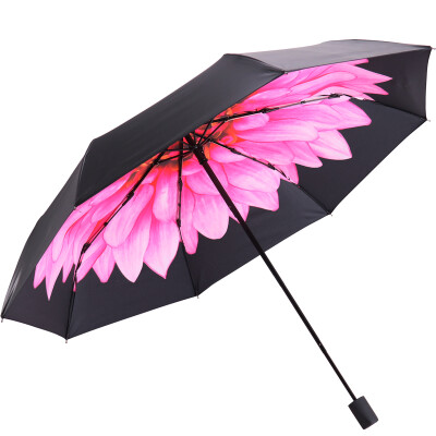 

[Jingdong Supermarket] Paradise umbrella UPF50 + all shade black rubber transfer three fold small black umbrella sunny umbrella sun umbrella sunrise Oriental 30309DLCJ