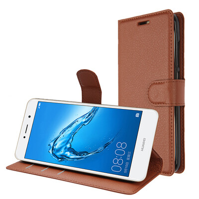 

KOOLIFE 7plus mobile phone case protection holster clamshell holster wiping card holster soft shell for Huawei Chang enjoy 7plus cool guest series - brown