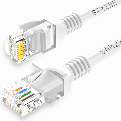 

Shanze (SAMZHE) engineering grade six cable CAT6 pure copper gigabit 8 core twisted pair jumpers Category 6 RJ45 oxygen-free copper network cable BHE-6080 white 8 meters