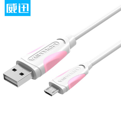 

Wei Xun VENTION Andrews data line lengthened micro usb charger line 2a Huawei millet Samsung mobile phone data cable pink 1 m VAS-A04-P100-N