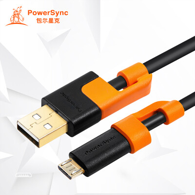 

PowerSync CUB2GAR0015M USB20 AM TO MIRCO data transmission charging line two-color anti-swing black with orange