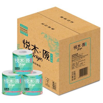 

Happy sunshine Wyukyu original roll 4 layer * 140g * 27 rolls of toilet paper (FCL sales) original ecology without adding no toilet