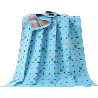 

like baby (elepbaby) baby bath towel cotton gauze jacquard large bath towel 140X70CM (dotted clover blue