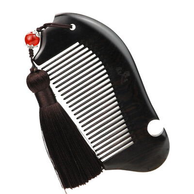 

Yu Meisha black sandalwood comb the whole wood comb match the ear to send his girlfriend to send his family HT855