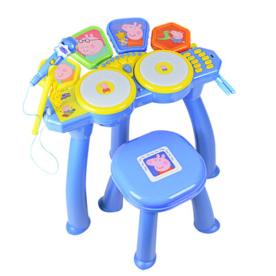 

Befforte Buddyfun Children&39s Jazz Drum Piggy Educational Toy Musical Instrument Page Electronic Drum 99025A Blue