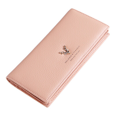 

Woodpecker (TUCANO) trend of women's long section of the first layer of leather wallet sweet lady wallet exposed two fold more card bit WAB0971A-8930 pink