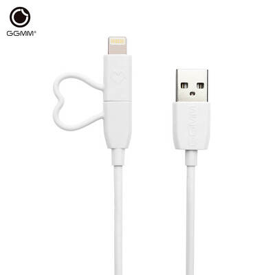 

GGMM MFi Сертификация 2.4A 8 Pin Micro USB Data Провод 1M 2 в 1 зарядный кабель
