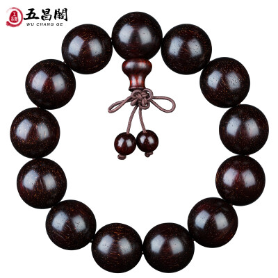 

Five Chang Court Venus lobular red sandalwood hand string male old material high oil dense Buddha beads rosary 18mm