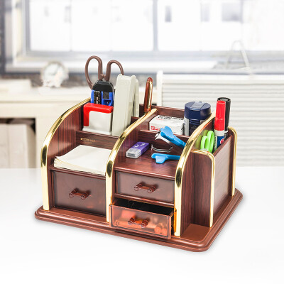 

Jinlongxing (Glosen) C2025 multi-functional wooden pen holder / cosmetics remote control storage wood grain Phnom Penh