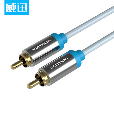 

Wei Guan VENTION HD interface line digital coaxial audio cable RCA video line subwoofer line lotus line audio cable ice blue 2 m VAB-R09-S200