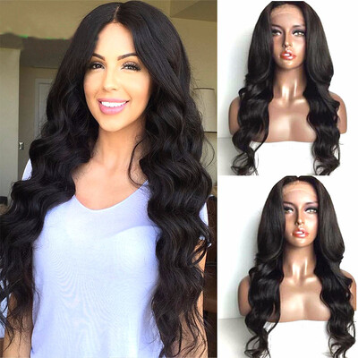 

Body Wave Human Hair Lace Front Wigs 130 Density Middle Part Glueless Lace Front Human Hair Wig For Black Women