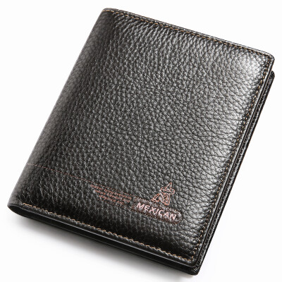 

Scarecrow MEXICAN men business casual first layer cowhide vertical wallet fashion simple wallet brown 30219-04