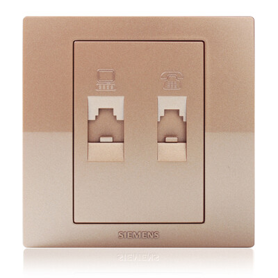 

Siemens (SIEMENS) 5UH80363NC03 switch socket Yue move computer + TV socket (champagne gold)