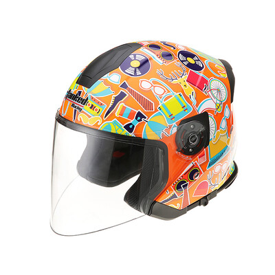 

Tanked Racing Motorcycle Helmet Electric Battery Car Helmet Double Lens T597 Four Seasons Universal XXL Code Orange Modern