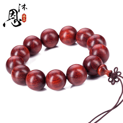 

Mu You lobular red sandalwood hand string of old material Shunzhi 15mm * 15 SC06840