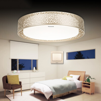 

Panasonic Panasonic ceiling lamp LED remote control dimming color living room bedroom lighting gold wrought iron decorative frame HHLAZ1821